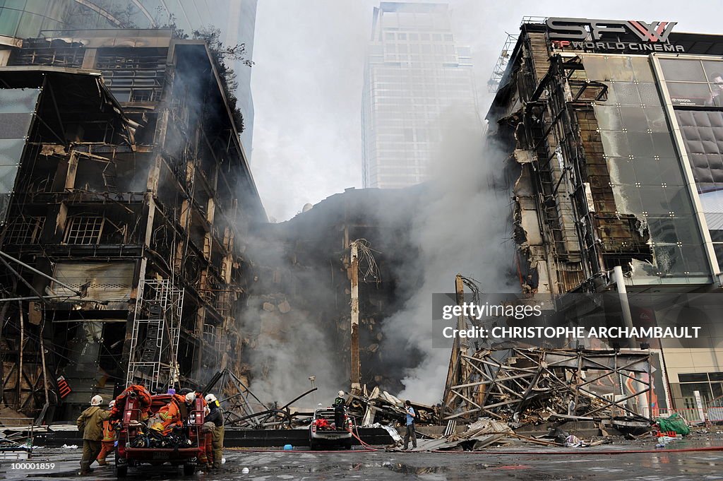 Firemen gather at Thailand's biggest sho