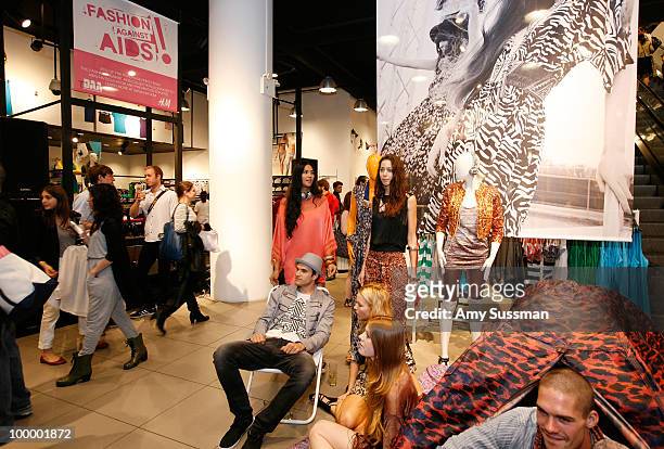 Atmosphere at H&M's launch of Fashion Against AIDS at H&M Fifth Avenue on May 19, 2010 in New York City.