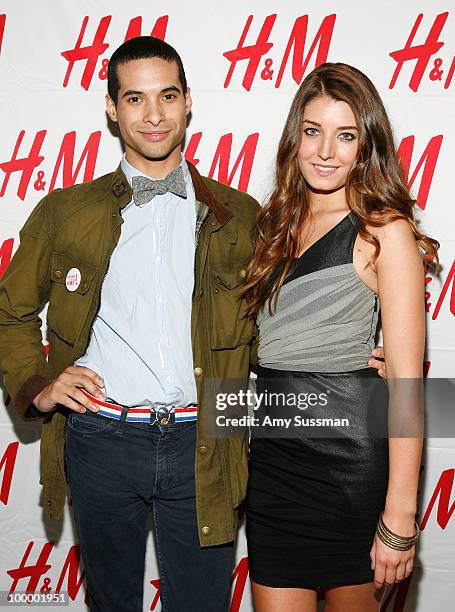 From High society, Paul Johnson-Calderon from The City, Samantha Swetra attend H&M's launch of Fashion Against AIDS at H&M Fifth Avenue on May 19,...