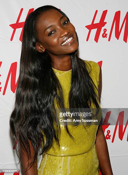 Model Oluchi attends H&M's launch of Fashion Against AIDS at H&M Fifth Avenue on May 19, 2010 in New York City.