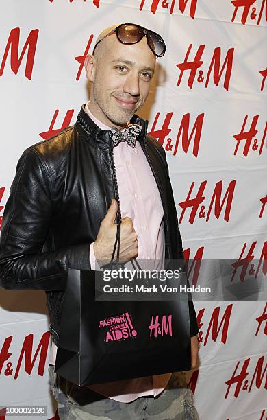 Personality Robert Verdi attends H&M's launch of Fashion Against AIDS at H&M Fifth Avenue on May 19, 2010 in New York City.