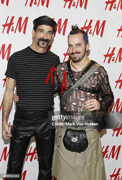 Gary Marcello and Robert Ordonez attends H&M's launch of Fashion Against AIDS at H&M Fifth Avenue on May 19, 2010 in New York City.