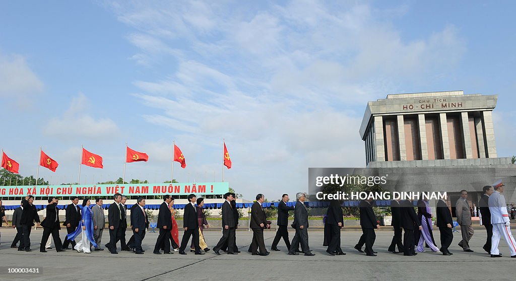 National Assembly delegates march toward