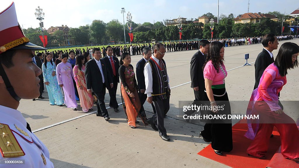 National Assembly delegates march toward