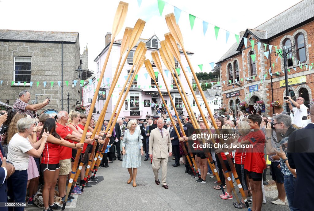 The Prince Of Wales & Duchess Of Cornwall Visit Cornwall & Devon - Day 1