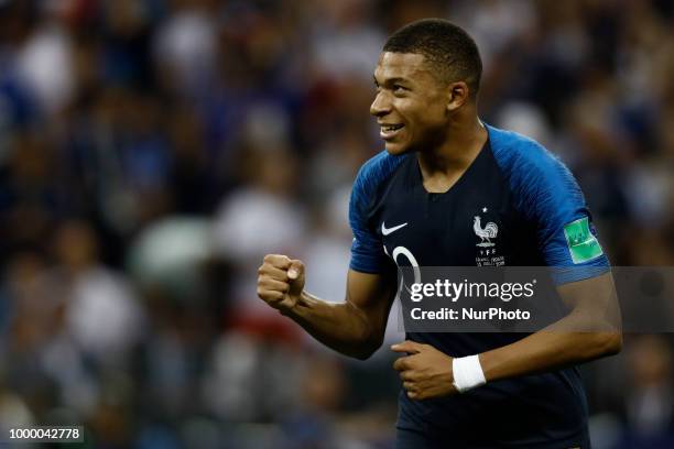 Kylian Mbappe during Russia 2018 World Cup final football match between France and Croatia at the Luzhniki Stadium in Moscow on July 15, 2018.