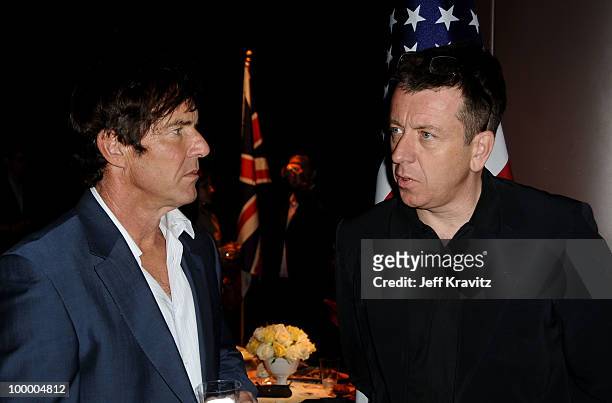 Actor Dennis Quaid and writer Peter Morgan attend the HBO premiere of "The Special Relationship" after party held at Directors Guild Of America on...