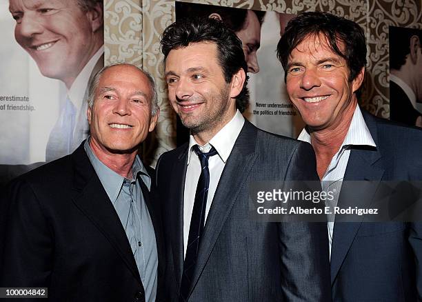 Producer Frank Marshall, actor Michael Sheen and actor Dennis Quaid arrive at the Los Angeles premiere of HBO Films' "The Special Relationship" at...