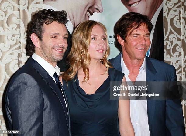 Actors Michael Sheen, Hope Davis and Dennis Quaid attend the premiere of HBO Films "The Special Relationship" at the Directors Guild of America on...