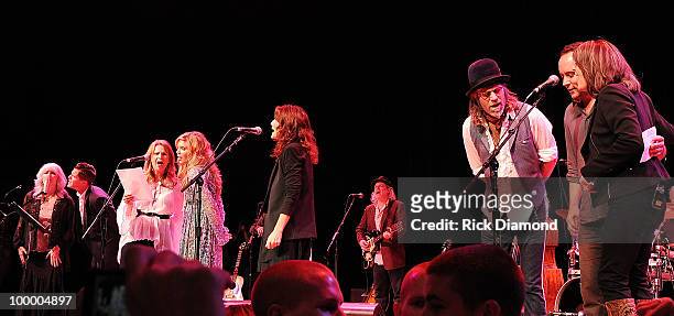 Finale Brandon Young, Emmylou Harris, Patty Loveless, Alison Krauss, Patty Griffin, Big Kenny, Dave Matthews and Kathy Mattea perform during the...