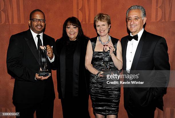 Musician/composer Terence Blanchard, accepting the Classic Contribution Award, BMI VP of Film/TV Relations Doreen Ringer Ross, composer Rachel...