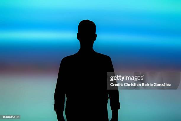 abstract  self portrait - silhouettes stock-fotos und bilder