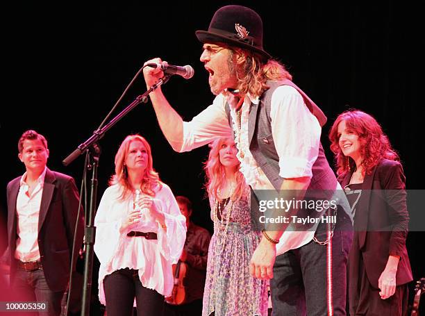 Patty Loveless, Allison Krauss, Big Kenny Alphin and and Patty Griffin perform during the Music Saves Mountains benefit concert at the Ryman...