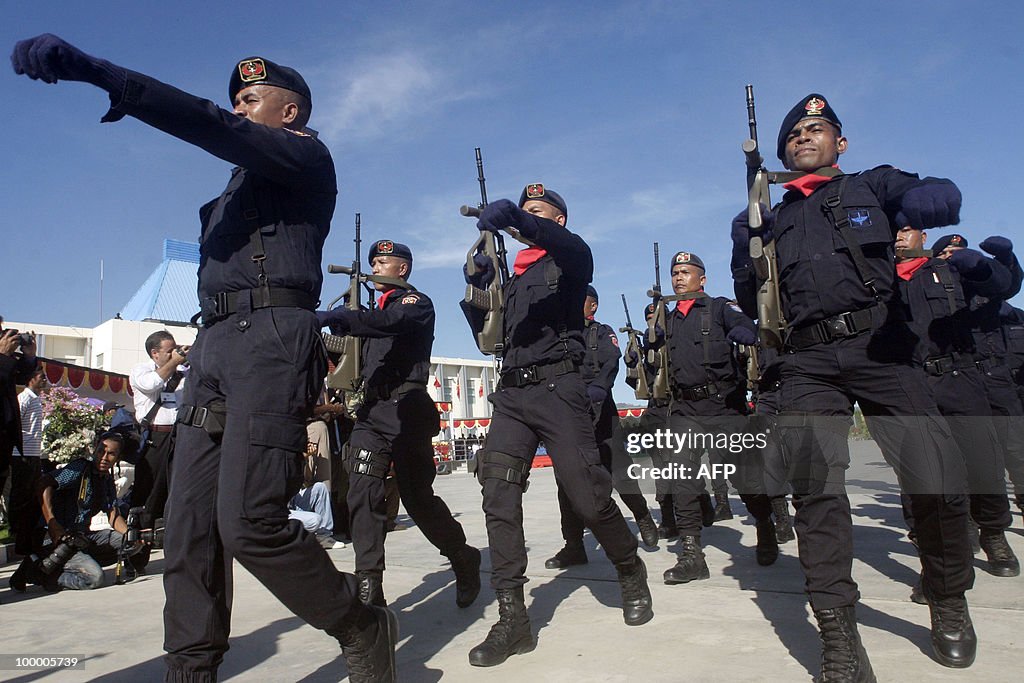 Members of the East Timorese security fo