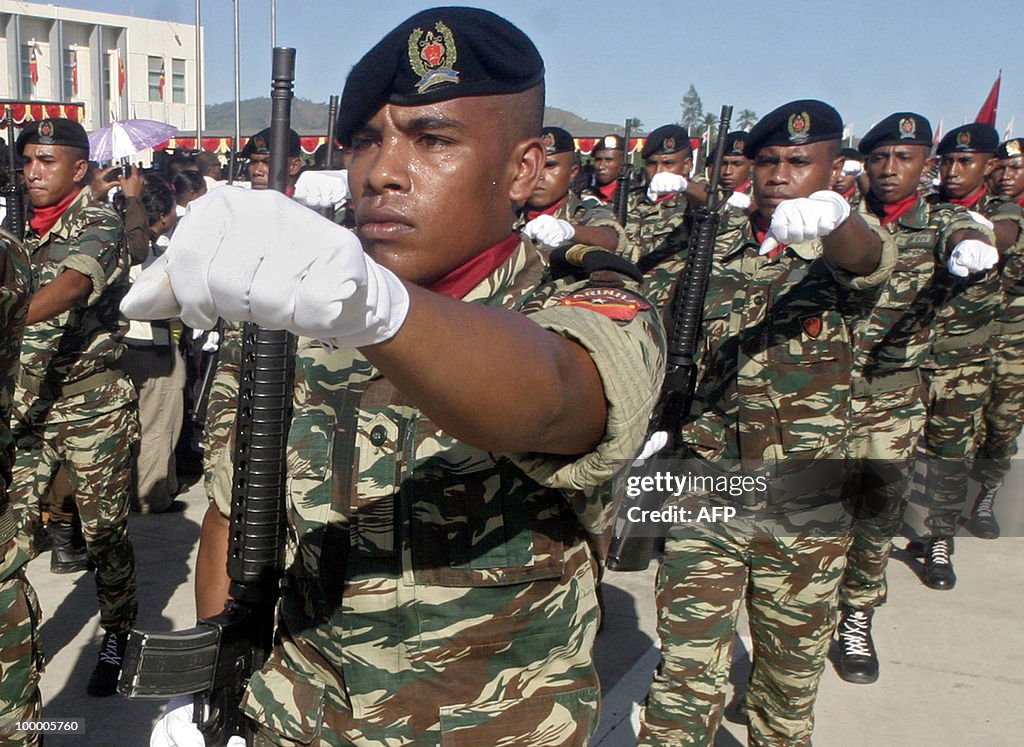 Members of the East Timorese security fo