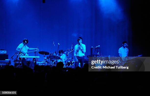 Music group The Morning Benders perform at the Henry Fonda Theater on May 19, 2010 in Los Angeles, California.