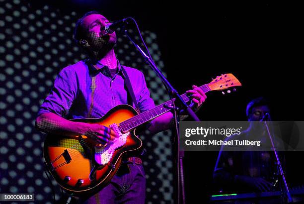 Singer James Mercer performs with his group Broken Bells at the Henry Fonda Theater on May 19, 2010 in Los Angeles, California.