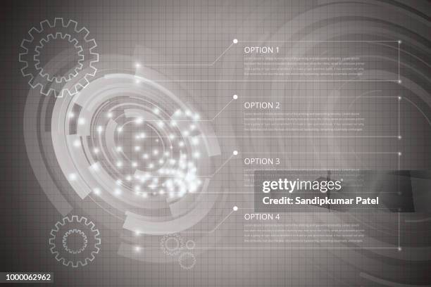 abstract global network technology innovation concept background design - light gray stock illustrations