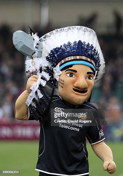 The Exeter Chiefs mascot pictured during the Championship playoff final match, 1st leg between Exeter Chiefs and Bristol at Sandy Park on May 19,...