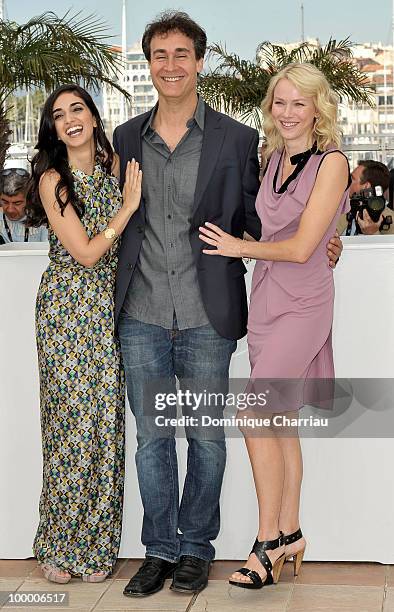 Actress Liraz Charhi, director Doug Liman and actress Naomi Watts attend the 'Fair Game' Photo Call held at the Palais des Festivals during the 63rd...