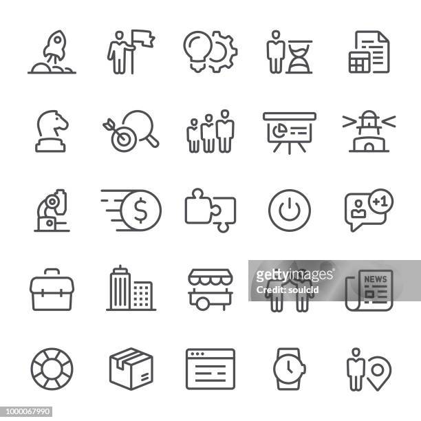 startup icons - small business icon stock illustrations