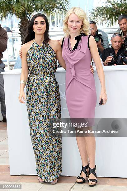 Actresses Liraz Charhi and Naomi Watts attend the 'Fair Game' Photo Call held at the Palais des Festivals during the 63rd Annual International Cannes...