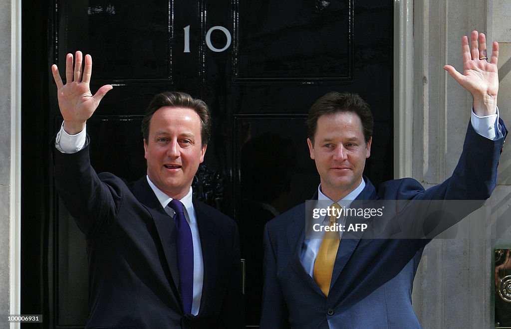 Britain's new Prime Minister David Camer