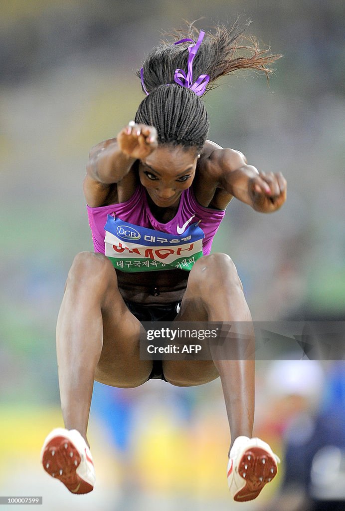 Funmi Jimoh of the US competes in the wo