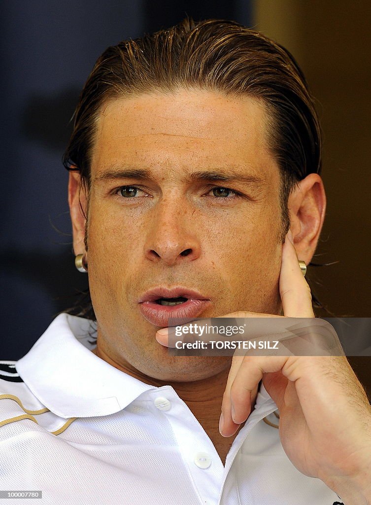 Germany's goalkeeper Tim Wiese gives an