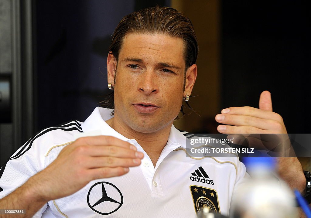 Germany's goalkeeper Tim Wiese gives an