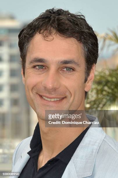 Actor Raoul Bova attends the 'Our Life' Photo Call held at the Palais des Festivals during the 63rd Annual International Cannes Film Festival on May...