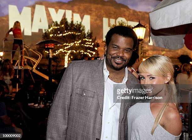 Actor Craig Robinson and guest attend the 11th annual Maxim Hot 100 Party with Harley-Davidson, ABSOLUT VODKA, Ed Hardy Fragrances, and ROGAINE held...