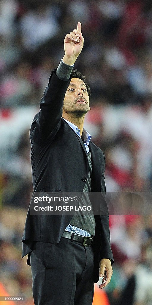 Atletico Madrid's coach Quique Sanchez F