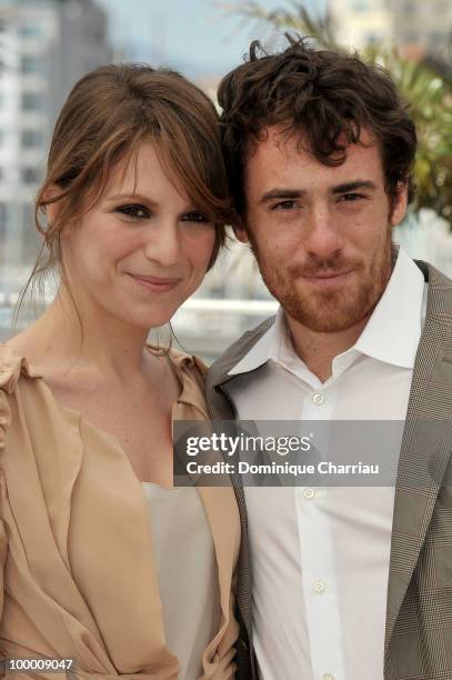 Actors Isabella Ragonese and Elio Germano attend the 'Our Life' Photo Call held at the Palais des Festivals during the 63rd Annual International...