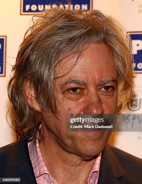 Sir Bob Geldof arrives at the Pratt Foundation's "An Intimate Evening with Sir Bob Geldof" in support of St Vincent's Cancer Center on May 20, 2010...