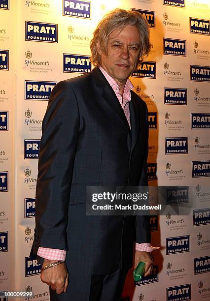 Sir Bob Geldof arrives at the Pratt Foundation's "An Intimate Evening with Sir Bob Geldof" in support of St Vincent's Cancer Center on May 20, 2010...