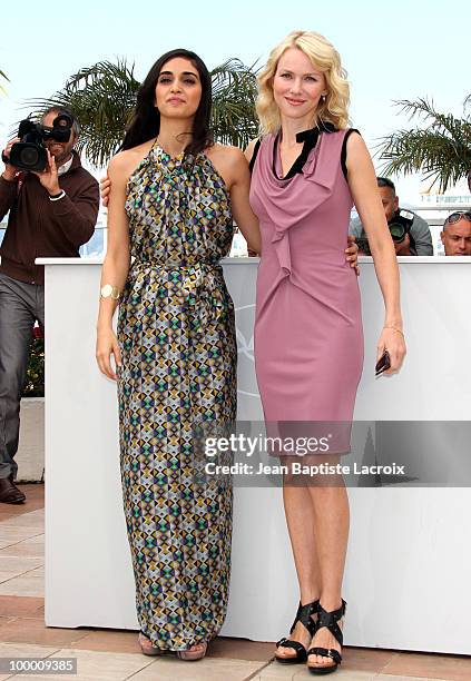 Liraz Charhi and Naomi Watts attend the 'Fair Game' Photo Call held at the Palais des Festivals during the 63rd Annual International Cannes Film...