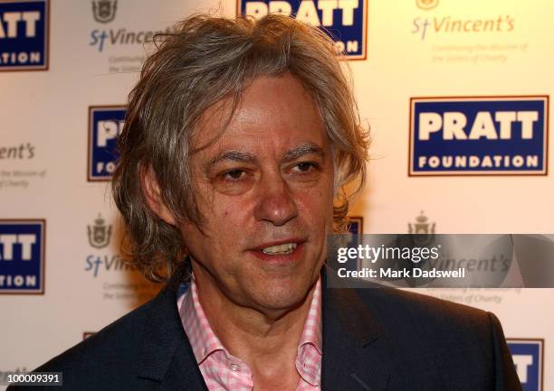 Sir Bob Geldof arrives at the Pratt Foundation's "An Intimate Evening with Sir Bob Geldof" in support of St Vincent's Cancer Center on May 20, 2010...