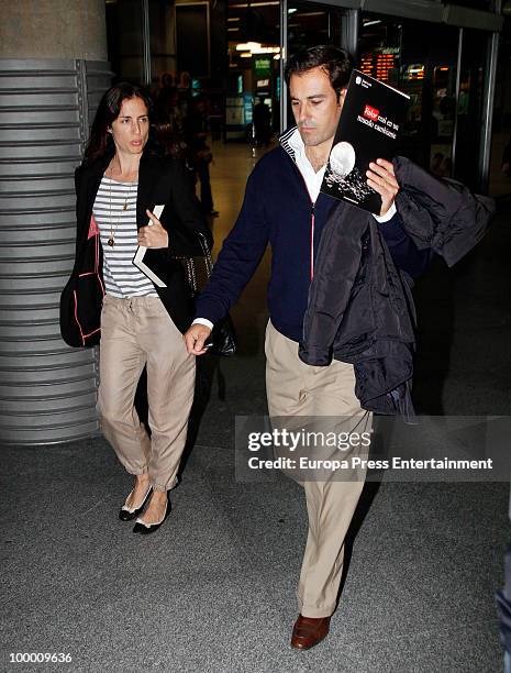 Spanish bullfighter Miguel Baez 'Litri' and Carolina Adriana Herrera are seen sighting on May 20, 2010 in Madrid, Spain.