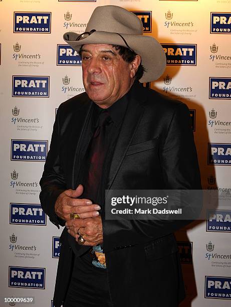 Host Molly Meldrum arrives at the Pratt Foundation's "An Intimate Evening with Sir Bob Geldof" in support of St Vincent's Cancer Center on May 20,...