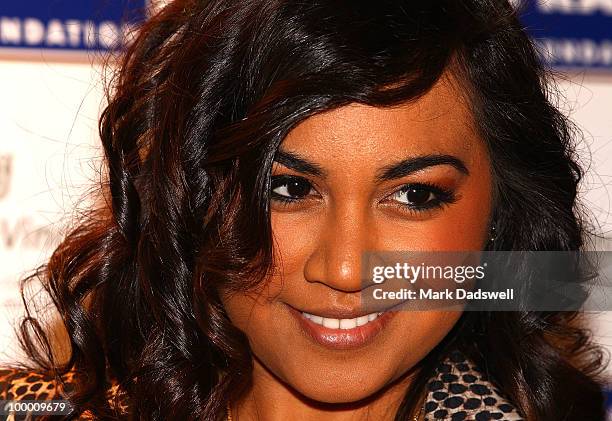 Singer Jessica Mauboy arrives at the Pratt Foundation's "An Intimate Evening with Sir Bob Geldof" in support of St Vincent's Cancer Center on May 20,...