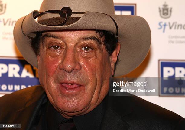 Host Molly Meldrum arrives at the Pratt Foundation's "An Intimate Evening with Sir Bob Geldof" in support of St Vincent's Cancer Center on May 20,...