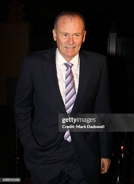 The Honourable Lindsay Tanner arrives at the Pratt Foundation's "An Intimate Evening with Sir Bob Geldof" in support of St Vincent's Cancer Center on...