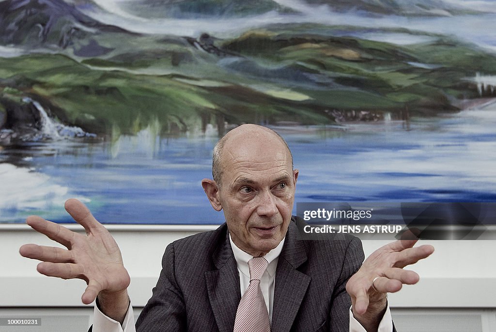 WTO President Pascal Lamy gesticulates d