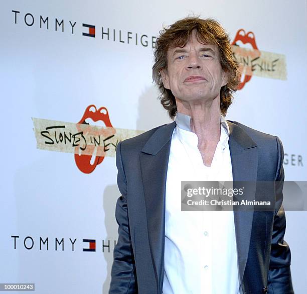 Mick Jagger, lead singer of the Rolling Stones attends the 'Stones In Excile' Photocall at the Majestic Hotel during the 63rd Annual Cannes Film...