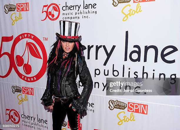 Singer Dilana Robichaux poses on the red carpet at the Cherry Lane Music Publishing's 50th Anniversary celebration at Brooklyn Bowl in Brooklyn on...