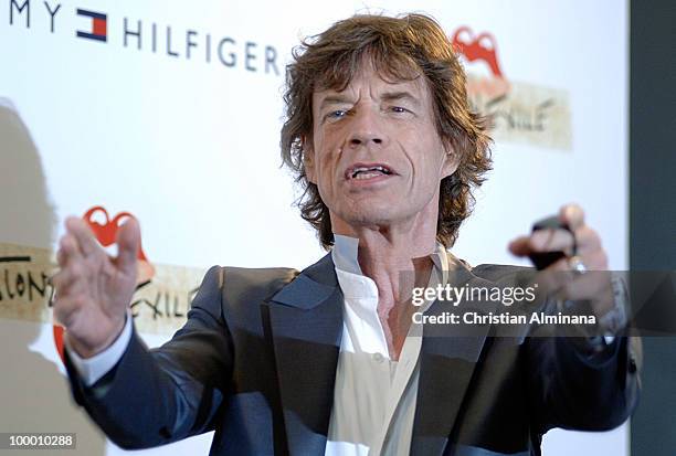 Mick Jagger, lead singer of the Rolling Stones attends the 'Stones In Excile' Photocall at the Majestic Hotel during the 63rd Annual Cannes Film...