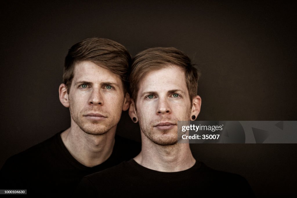 Portret van tweeling broers
