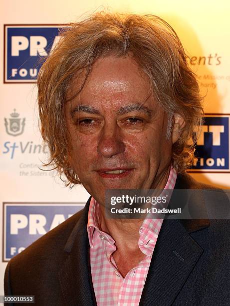 Sir Bob Geldof arrives at the Pratt Foundation's "An Intimate Evening with Sir Bob Geldof" in support of St Vincent's Cancer Center on May 20, 2010...