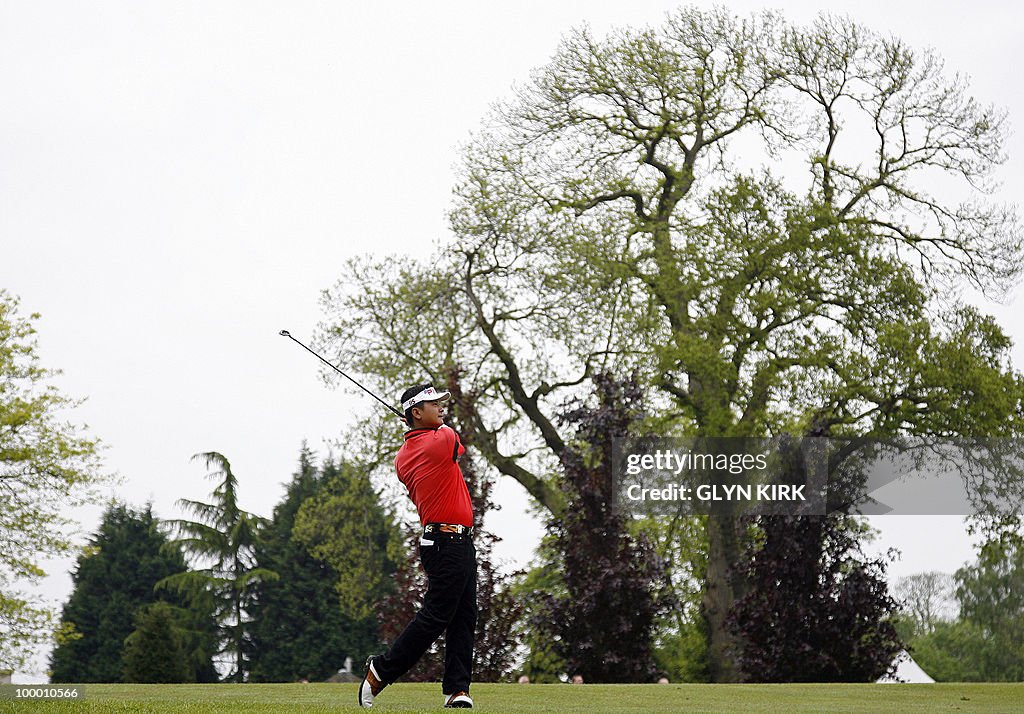 Taipei golfer Wen-Tang Lin watches his a